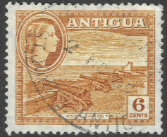 Antigua. 1953-62 QEII. 6c Used. Mult Script CA W/M SG 126 - 1858-1960 Colonia Britannica