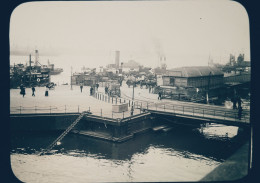 Angleterre - LIVERPOOL - Plaque De Verre Ancienne (vers 1905) - Quai Flottant - Floating Stage - Liverpool