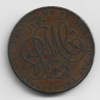 T48 -  GRAN BRETAÑA - 1787 - ONE PENNY - WE PROMISE TO PAY THE BEARER. - Altri & Non Classificati