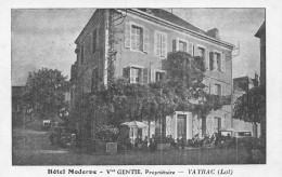 VAYRAC (Lot) - Hôtel Moderne, Vve Gentie Propriétaire - Note Au Verso (2 Scans) - Vayrac