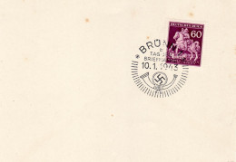 BOHEMIA & MORAVIA 1943 CARD WITH POSTMARK - Briefe U. Dokumente