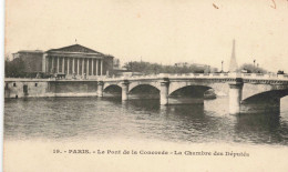 FRANCE - Paris - Le Pont De La Concorde - La Chambre De Députés - Carte Postale Ancienne - Squares