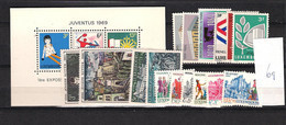 1969 MNH Luxemburg Year Complete According To Michel, Postfris** - Années Complètes