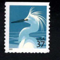 1854497850 2003 SCOTT 3830D (XX) POSTFRIS MINT NEVER HINGED - FAUNA - BIRD - SNOWY EGRET -UPPER SIDE IMPERF - Ruedecillas (Números De Placas)