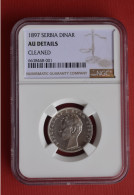 Coins  Serbia  1 Dinar 1897 Aleksandar I NGC  AU   KM# 21 - Serbia