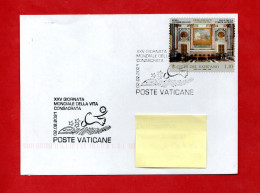 (D) Vaticano 2021- Marcofilia - BUSTA, Annullo XXV Giornata Mondiale Della Vita Consacrata - Poste Vaticane 02-02-2021 - Cartas & Documentos