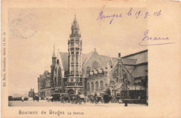 BELGIQUE - Flandre Occidentale- Bruges - La Station - Animé - Carte Postale Ancienne - Brugge