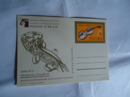 POLAND  MAXIMUM CARDS POZNAN  MUSICS VIOLIN - Tarjetas Máxima