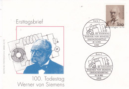 Germany Werner Von Siemens FDC 05-11-1992 - 1991-2000