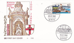 Germany 2000 Jahre Koblenz FDC 09-01-1992 - 1991-2000