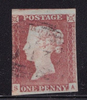 GB Victoria Line Engraved  Penny Red , Imperf. (SA).   Good Used. - Usati