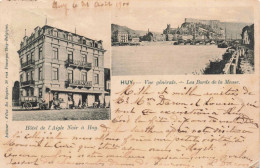 BELGIQUE - Huy - Vue Générale - Les Bords De La Meuse - Hôtel De L'Aigle Noir à Huy - Carte Postale Ancienne - Huy