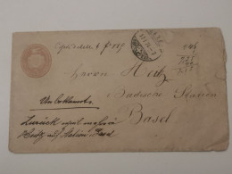 Enveloppe, Oblitéré Basel 1874 - Covers & Documents