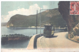 Frankrijk > [06] Alpes Maritimes > Nice > Treinverkeer   Postkaart Route De Nice A Monaco Gebruikt 1909 (12224) - Ferrocarril - Estación