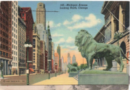 ÉTATS-UNIS  - Michigan  - Avenue Looking North - Chicago - Colorisé - Carte Postale Ancienne - Sonstige & Ohne Zuordnung