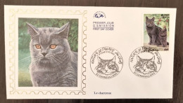 FRANCE Chat, Chats, Cats Yvert N°3283 Fdc, Enveloppe 1° Jour (le Chartreux) - Chats Domestiques