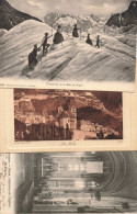 LOTS DE 3 CARTES POSTALES ANCIENNES  - Traversée De La Mer De Glace - Les Forts - Intérieur De L'église St Fiacre - 5 - 99 Cartoline