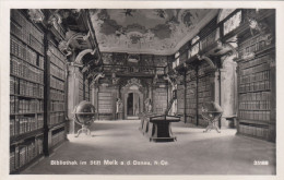 D4153) MELK - Bibliothek Im Stift Melk A. D. Donau - NÖ - Glosus Bücher Wandgemälde ALT - Melk