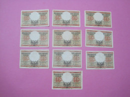 Albania Lot 10 X 10 Lek Banknotes ND 1939 (2) Better Quality - Albanien