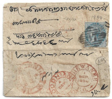 GREAT BRITAIN UNITED KINGDOM - BRITISH COLONIES - 1859 INDIA LILIPUT COVER / SMALL COVER - 1858-79 Compañia Británica Y Gobierno De La Reina