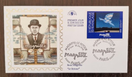 FRANCE Magritte, Peinture. Yvert N°3145 Fdc, Enveloppe 1° Jour Sur Soie 1998 - Andere & Zonder Classificatie