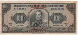Ecuador 100  Sucres  P112a   Dated 24.05.1980   (  Simón Bolívar ) - Ecuador