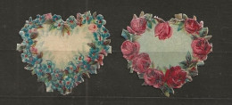 Découpis Fleur En Forme De Coeur Année 1899 A 1900 - Fleurs
