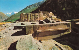 PÉROU - Fortaleza De Ollantayatambo -  Foundation Corner Stones - Colorisé - Carte Postale Ancienne - Perù