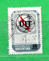 (Us.7) Argentina -° 1965 - Poste Aérienne - U.I.T. . Yvert. P.a.105.  Used - Luchtpost