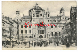 ANVERS (Antwerpen) Centraal Station In Constructie Kant De Keyserlei  Gare Centrale En Construction CPA Geanimeerd - Antwerpen