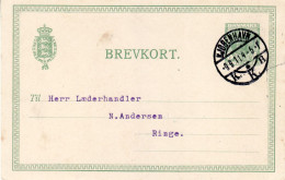 DENMARK 1911 POSTCARD SENT FROM KOBENHAVN TO RINGE - Storia Postale