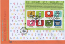 Vereinte Nationen United Nations Nations Unies UN 2009 FDC Millennium Development Goals, Millenniums-Entwicklungsziele - Altri - Europa