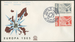 Europa CEPT 1965 France - Frankreich FDC9 Y&T N°1455 à 1456 - Michel N°1521 à 1522 - 1965