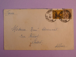 DA8 TUNISIE BELLE LETTRE  1928 SOUK EL.?. A CUSSET FRANCE ++AFF. INTERESSANT + - Storia Postale