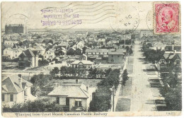 Winnipeg From Court House, Canadian Pacific Railway. CPA écrite, Timbrée. 2 Scans. - Winnipeg