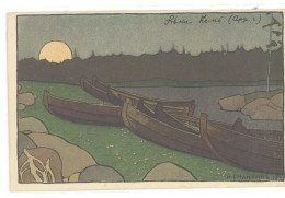 BILIBINE (BILIBIN) Croix Rouge - Barques Au Clair De Lune  - Art Russe  (15) - Bilibine