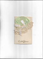 Carte Postale Ancienne Bonnet De Ste Catherine (Bonnet Vert Noeud Rose - Sainte-Catherine