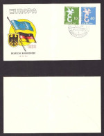 GERMANY   Scott # 790-1 On FIRST DAY COVER (13/9/1958)---OS-744 - 1948-1960