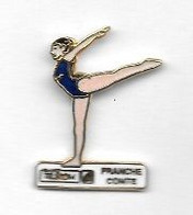 Pin's  Région, Sport  Gymnastique  Féminine  Avec  Sponsor  FRANCE  TELECOM  FRANCHE - COMTE - France Télécom