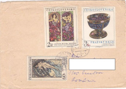 ART, PAINTINGS, CHALICE, STAMPS ON COVER, 1981, CZECHOSLOVAKIA - Cartas & Documentos