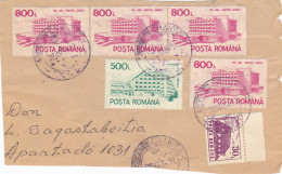 HOTELS, CHALET, STAMPS ON FRAGMENT, 1994, ROMANIA - Covers & Documents