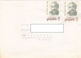 BENEDICT OF NURSIA, STAMPS ON COVER, 1993, SPAIN - Used Stamps