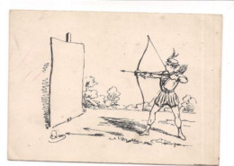 PETIT CARTON ILLUSTRE " NEM" TIR A L'ARC - - Archery