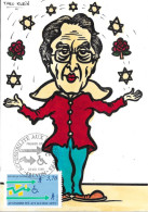 Illustration Théo Klein (tirage Limité) Caricature Etoiles De David Et Roses Du Parti Socialiste 1988 - Satirisch