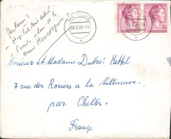 LUXEMBOURG AFFRANCHISSEMENT COMPOSE SUR LETTRE DE MERTZIG POUR LA FRANCE 1964 - Storia Postale