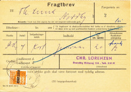 Denmark Post Ferry Waybill Esbjerg - Fanö ?-3-1967 - Covers & Documents