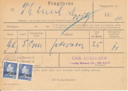 Denmark Post Ferry Waybill Esbjerg - Fanö 1968 - Cartas & Documentos
