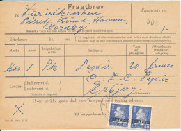 Denmark Post Ferry Waybill Esbjerg - Fanö 1968 - Briefe U. Dokumente