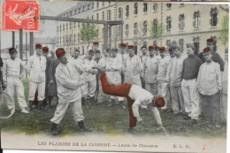 Militaria: Les Plaisirs De La Caserne - Leçon De Chausson Ou Boxe Française - Carte E.L.D. - Barracks