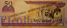 DOMINICAN REPUBLIC 50 PESOS ORO 2000 PICK 161s SPECIMEN UNC NUMBER "0479" - Repubblica Dominicana